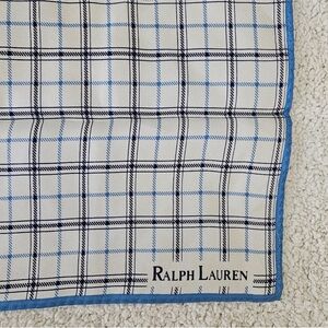 Ralph Lauren White/Blue/Black Pocket Square Sz OS